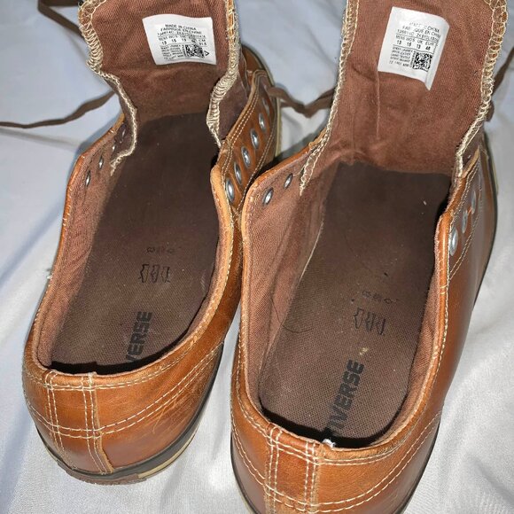 Converse All Star Brown Genuine Leather Low Top Shoes Men's Size 13 - Picture 9 of 11